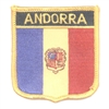 ANDORRA medium flag shield souvenir embroidered patch