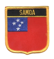 SAMOA medium flag shield souvenir embroidered patch