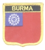 BURMA medium flag shield souvenir embroidered patch