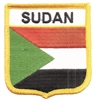 SUDAN medium flag shield embroidered patch.