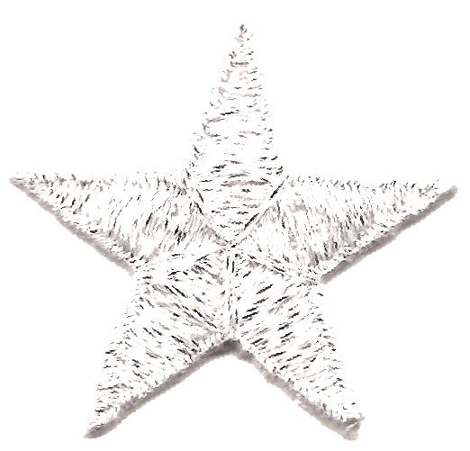 1.75 embroidered star patch - 7402