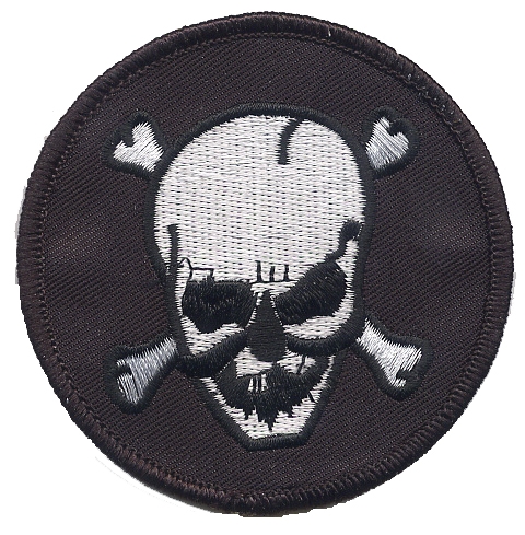 skull embroidered patch