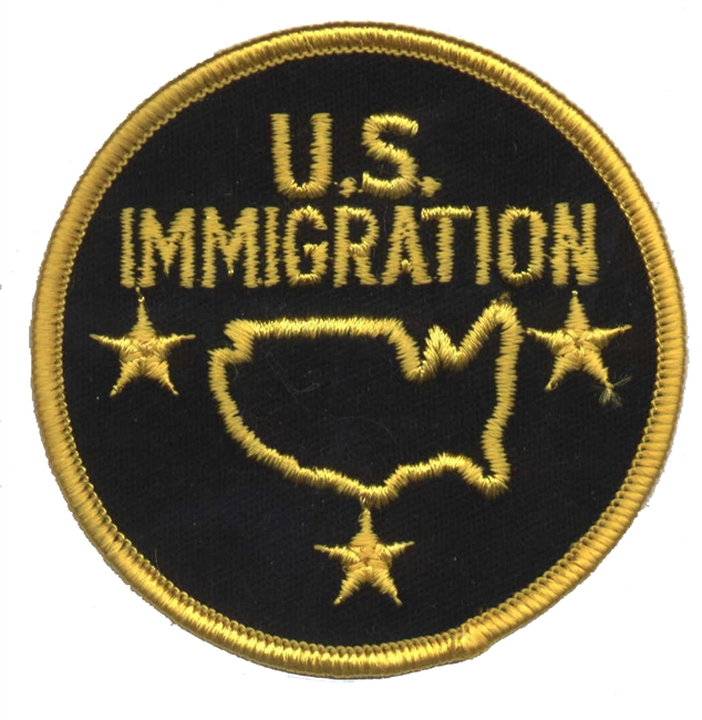 U.S. IMMIGRATION novelty embroidered patch