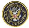 OFFICIAL U.S. TAX DEDUCTION souvenir embroidered patch