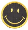 smile black face fun embroidered patch: 2.5".