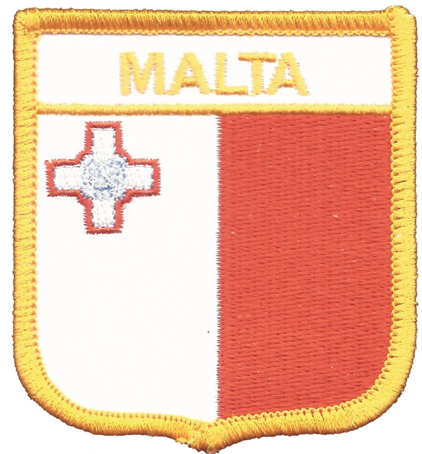 MALTA flag shield souvenir embroidered patch