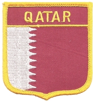 QATAR medium flag shield souvenir embroidered patch