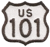 US 101 highway sign souvenir embroidered patch.
