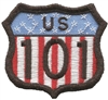 US 101 US flag souvenir embroidered patch.