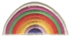 rainbow sew on embroidered patch.