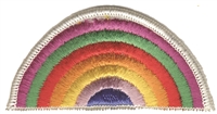 rainbow sew on embroidered patch.