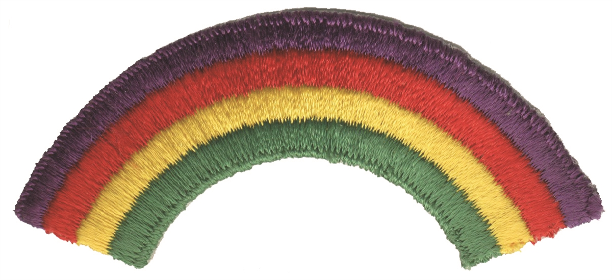 rainbow arc embroidered patch - 8211