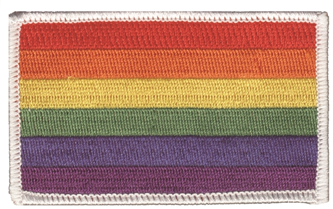 rainbow gay pride flag embroidered patch