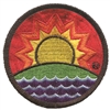 SOLAR FUTURE Â® rainbow embroidered patch.