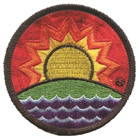 SOLAR FUTURE Â® rainbow embroidered patch.