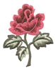 rose & leaves embroidered patch