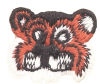 tiger face aetz embroidered sew on patch.