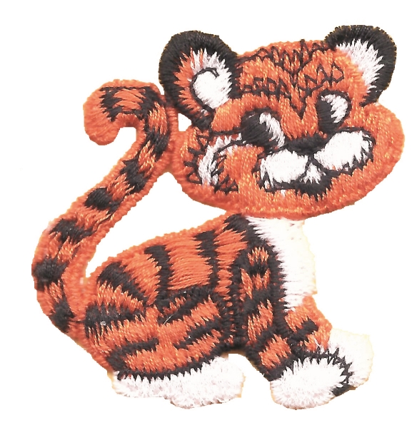 Tiger cub embroidered aetz applique patch