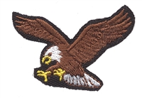 eagle on black left side embroidered patch