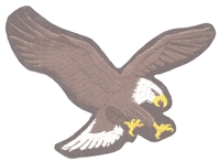 eagle on black - right side souvenir embroidered patch