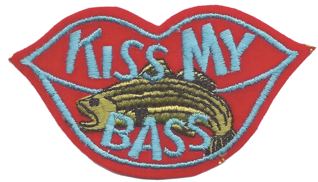 KISS MY BASS novelty embroidered patch