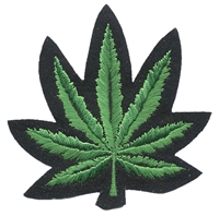 marijuana, leaf, pot, weed embroidered patch