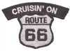 CRUISIN' ON ROUTE 66 souvenir embroidered patch