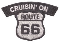 CRUISIN' ON ROUTE 66 souvenir embroidered patch