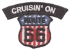 CRUISIN' ON ROUTE 66 souvenir embroidered patch