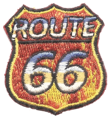 ROUTE 66 fire souvenir embroidered patch