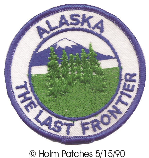 ALASKA THE LAST FRONTIER souvenir embroidered patch, AK