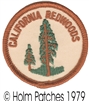 CALIFORNIA REDWOODS souvenir embroidered patch