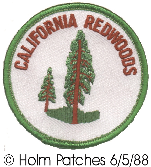 CALIFORNIA REDWOODS souvenir embroidered patch