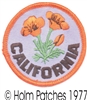 CALIFORNIA poppy 2" souvenir embroidered patch