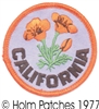 CALIFORNIA poppy 2.5" souvenir embroidered patch