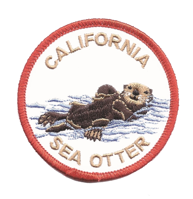 CALIFORNIA SEA OTTER souvenir embroidered patch