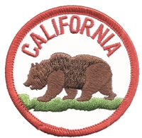 CALIFORNIA grizzly bear embroidered souvenir patch