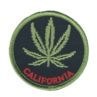 CALIFORNIA LEAF - 420 - MARIJUANA - POT - embroidered patch