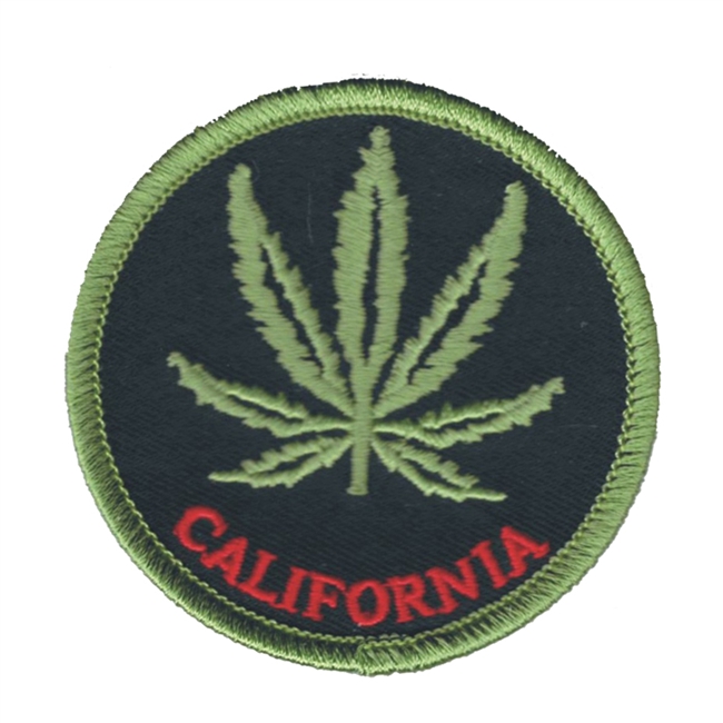 CALIFORNIA LEAF - 420 - MARIJUANA - POT - embroidered patch