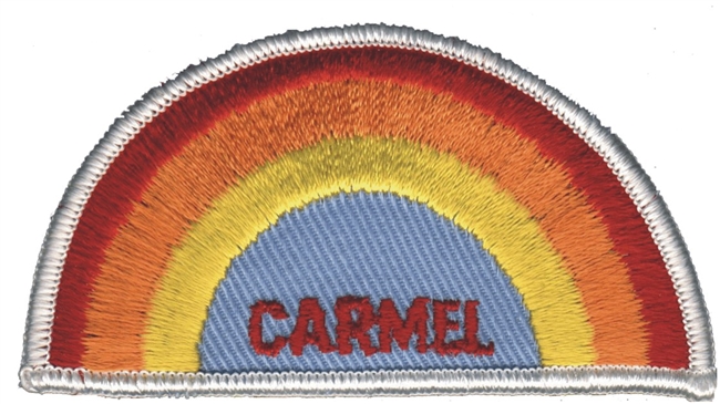 CARMEL rainbow souvenir embroidered patch