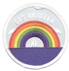 LOS ANGELES rainbow sailboat souvenir embroidered patch