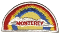 MONTEREY rainbow cloud souvenir embroidered patch