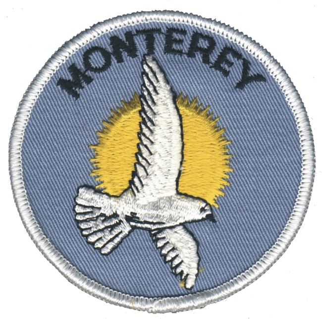MONTEREY seagull souvenir embroidered patch
