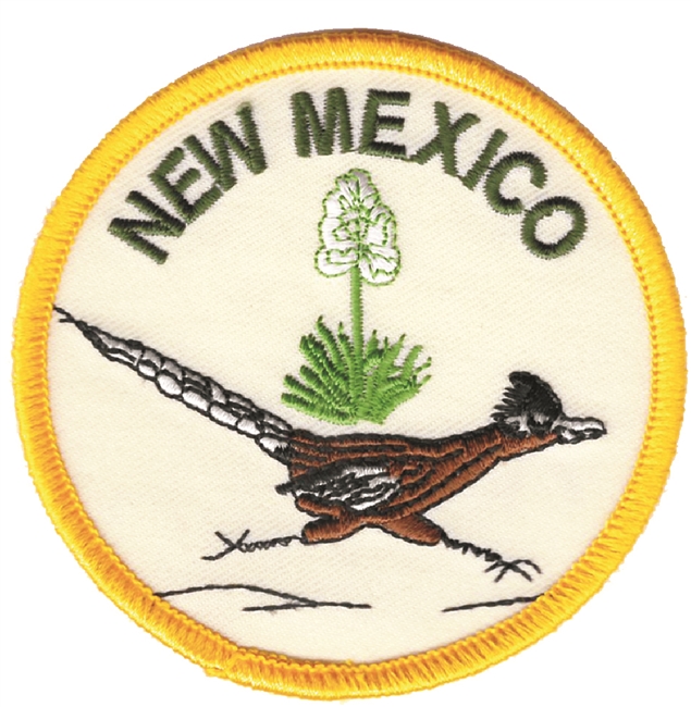 NEW MEXICO roadrunner souvenir embroidered patch, NM