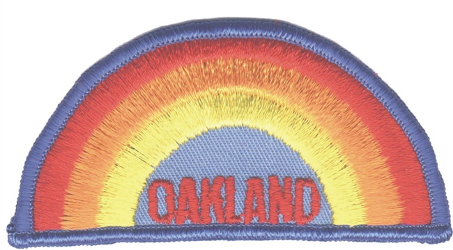 OAKLAND rainbow souvenir embroidered patch