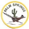 PALM SPRINGS roadrunner souvenir embroidered patch