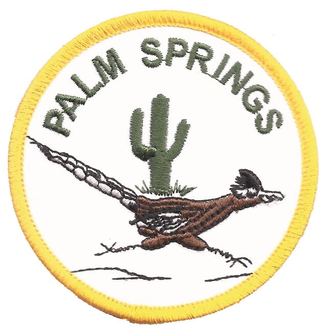 PALM SPRINGS roadrunner souvenir embroidered patch