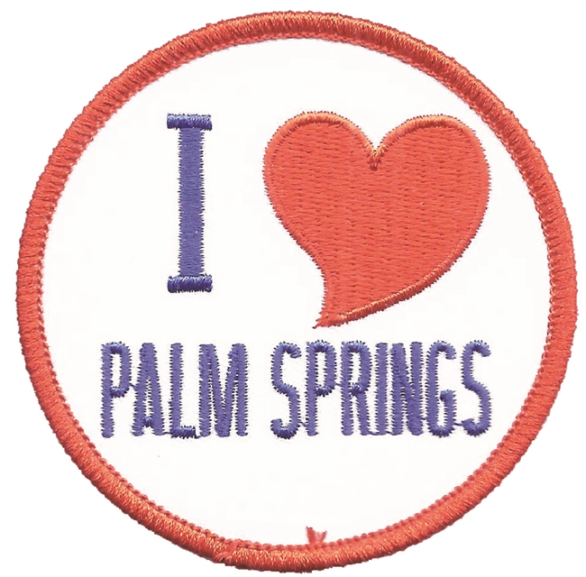 I (red heart) PALM SPRINGS souvenir embroidered patch
