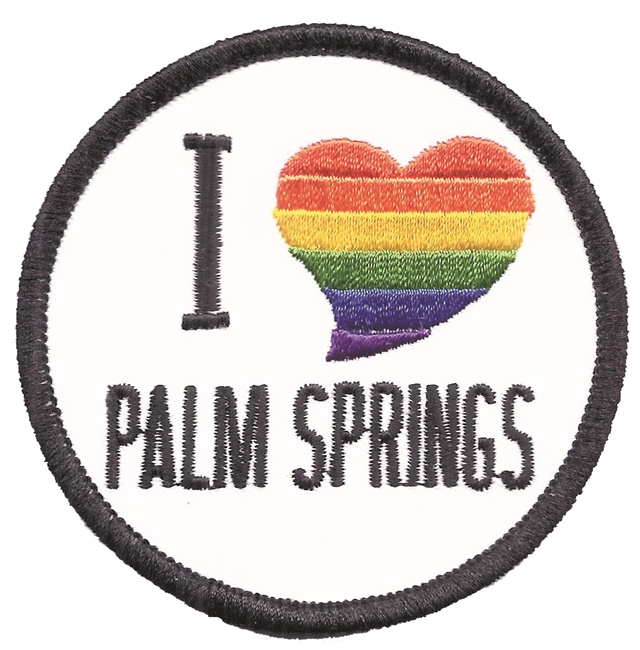 I (rainbow heart) PALM SPRINGS souvenir embroidered patch