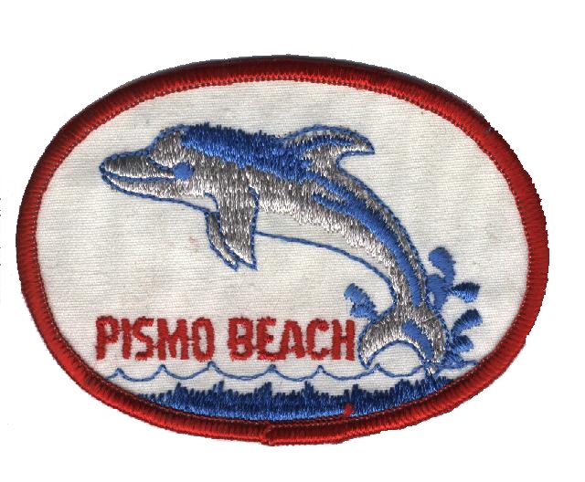 PISMO BEACH dolphin souvenir embroidered patch